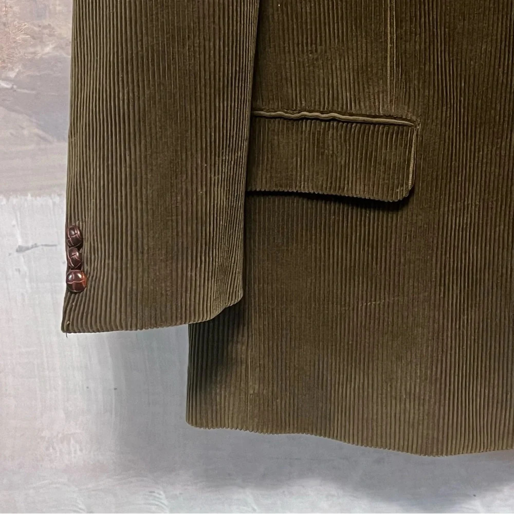 J.D. Christopher Corduroy‎ Blazer Mens 44R Brown Sport Coat Y2K Preppy 90s